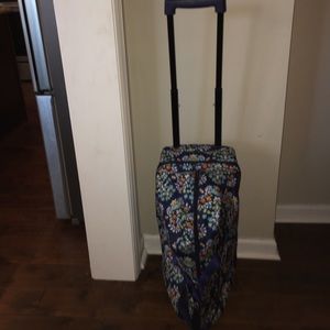 vera bradley lighten up foldable rolling duffel